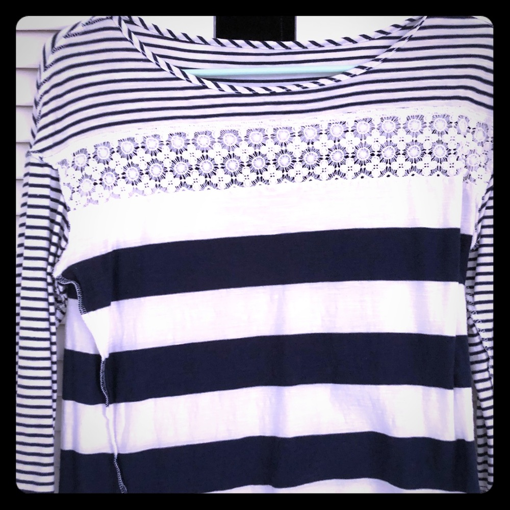 Navy/white Lauren Conrad long sleeve